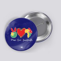 Peace Love Juneteenth Independence Day Black History Melanin Gift Button