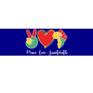 Peace Love Juneteenth Independence Day Black History Melanin Gift Bumper Sticker