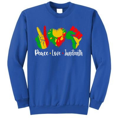 Peace Love Juneteenth Funny Black History Month Graphic Funny Gift Sweatshirt