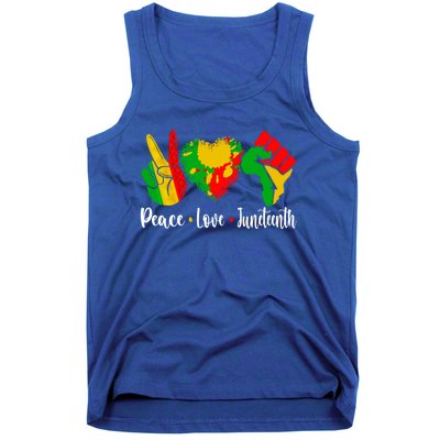 Peace Love Juneteenth Funny Black History Month Graphic Funny Gift Tank Top