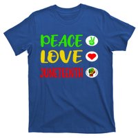 Peace Love Juneteenth Pride Black Cute Black History Month Meaningful Gift T-Shirt