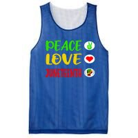 Peace Love Juneteenth Pride Black Cute Black History Month Meaningful Gift Mesh Reversible Basketball Jersey Tank