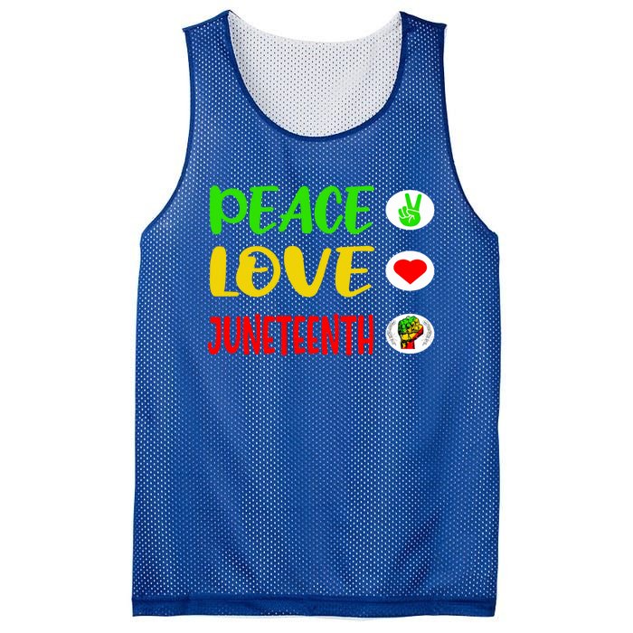 Peace Love Juneteenth Pride Black Cute Black History Month Meaningful Gift Mesh Reversible Basketball Jersey Tank