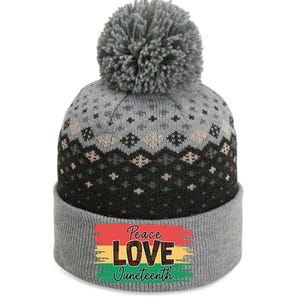 Peace Love Junenth 1865 Gift The Baniff Cuffed Pom Beanie