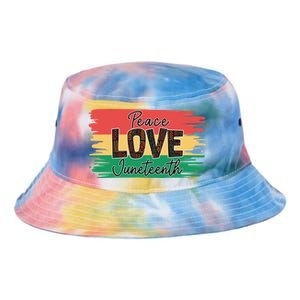 Peace Love Junenth 1865 Gift Tie Dye Newport Bucket Hat