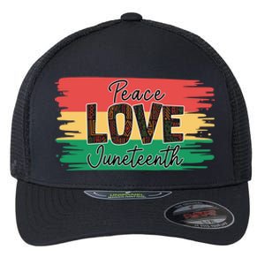 Peace Love Junenth 1865 Gift Flexfit Unipanel Trucker Cap