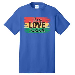 Peace Love Junenth 1865 Gift Tall T-Shirt