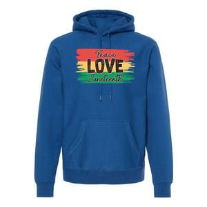 Peace Love Junenth 1865 Gift Premium Hoodie