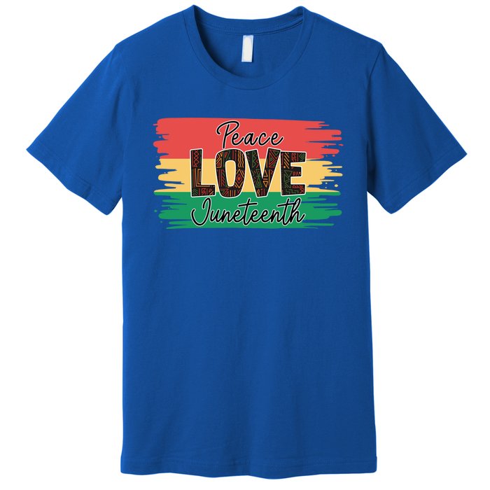 Peace Love Junenth 1865 Gift Premium T-Shirt