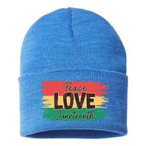 Peace Love Junenth 1865 Gift Sustainable Knit Beanie