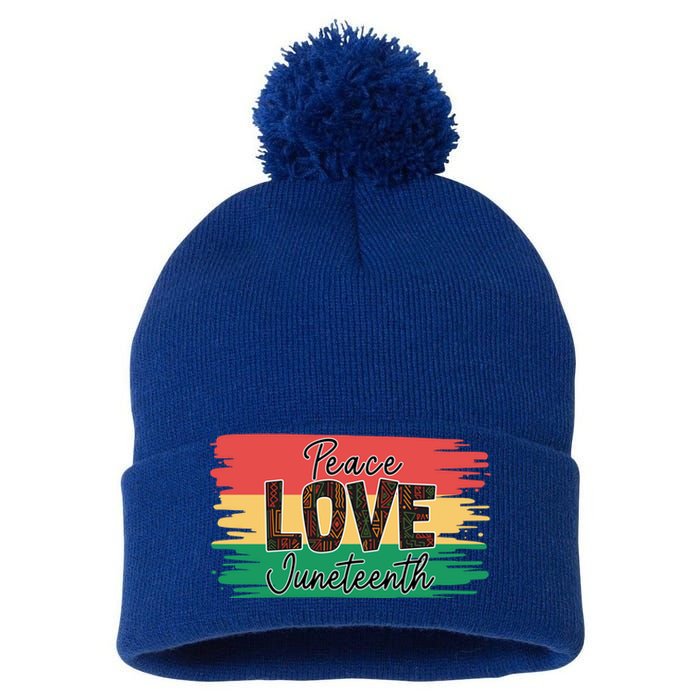 Peace Love Junenth 1865 Gift Pom Pom 12in Knit Beanie