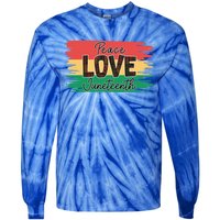 Peace Love Junenth 1865 Gift Tie-Dye Long Sleeve Shirt