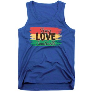 Peace Love Junenth 1865 Gift Tank Top