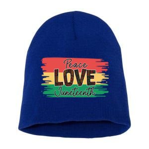 Peace Love Junenth 1865 Gift Short Acrylic Beanie