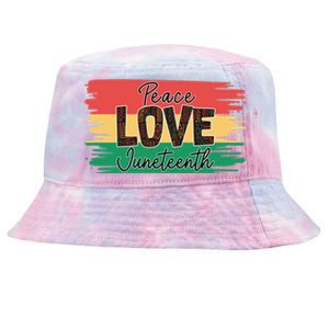 Peace Love Junenth 1865 Gift Tie-Dyed Bucket Hat