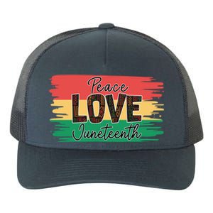 Peace Love Junenth 1865 Gift Yupoong Adult 5-Panel Trucker Hat