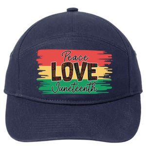 Peace Love Junenth 1865 Gift 7-Panel Snapback Hat