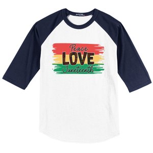 Peace Love Junenth 1865 Gift Baseball Sleeve Shirt