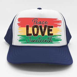 Peace Love Junenth 1865 Gift Trucker Hat