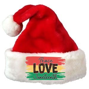 Peace Love Junenth 1865 Gift Premium Christmas Santa Hat