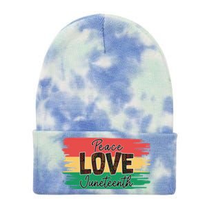 Peace Love Junenth 1865 Gift Tie Dye 12in Knit Beanie