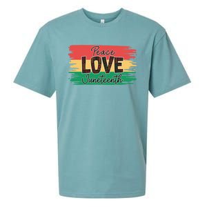 Peace Love Junenth 1865 Gift Sueded Cloud Jersey T-Shirt