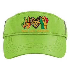 Peace Love Junenth June 19th 1865 Junenth Freedom Day Cool Gift Adult Drive Performance Visor