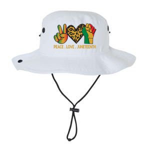 Peace Love Junenth June 19th 1865 Junenth Freedom Day Cool Gift Legacy Cool Fit Booney Bucket Hat