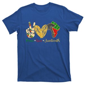 Peace Love Juneteenth Funny Black History Month Gift T-Shirt