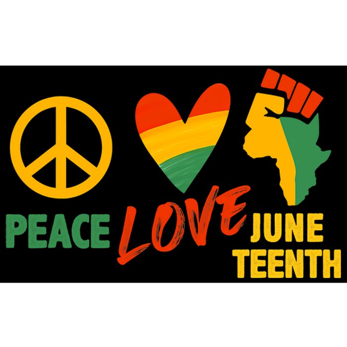 Peace Love Juneteenth 1865 African Woman American Freedom Gift African Pride Bumper Sticker