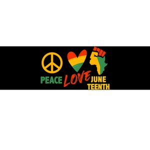 Peace Love Juneteenth 1865 African Woman American Freedom Gift African Pride Bumper Sticker