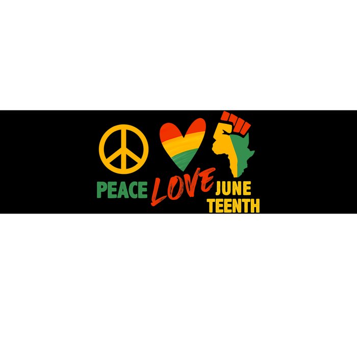 Peace Love Juneteenth 1865 African Woman American Freedom Gift African Pride Bumper Sticker