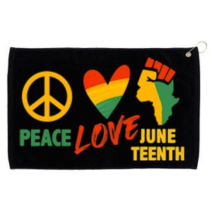 Peace Love Juneteenth 1865 African Woman American Freedom Gift African Pride Grommeted Golf Towel