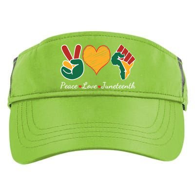 Peace Love Juneteenth Independence Black History Blm African Gift Adult Drive Performance Visor