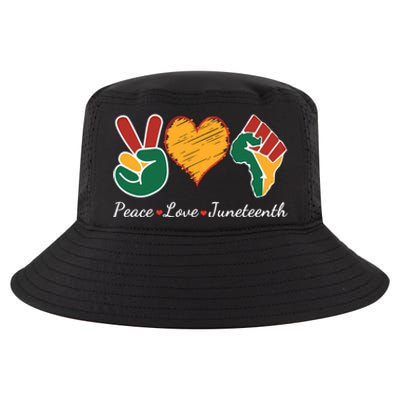 Peace Love Juneteenth Independence Black History Blm African Gift Cool Comfort Performance Bucket Hat