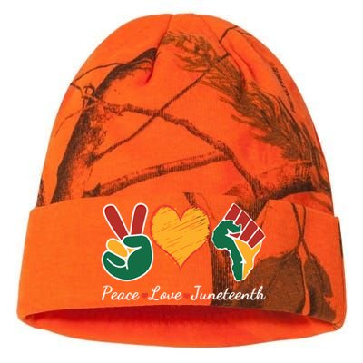 Peace Love Juneteenth Independence Black History Blm African Gift Kati Licensed 12" Camo Beanie