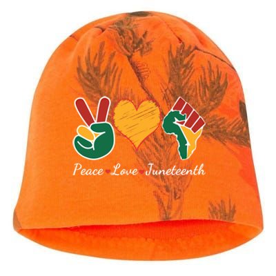 Peace Love Juneteenth Independence Black History Blm African Gift Kati - Camo Knit Beanie