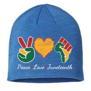 Peace Love Juneteenth Independence Black History Blm African Gift Sustainable Beanie