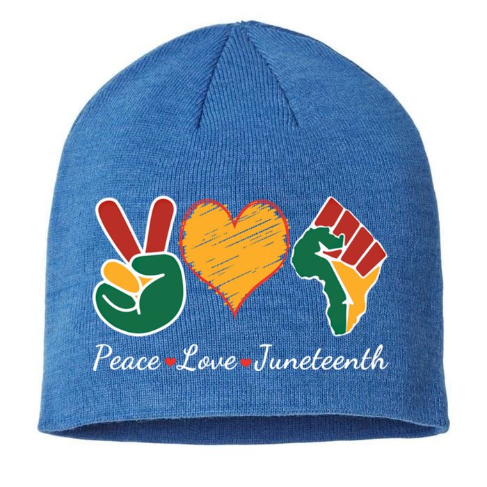 Peace Love Juneteenth Independence Black History Blm African Gift Sustainable Beanie