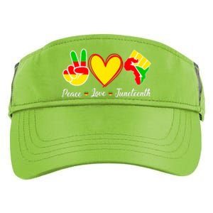 Peace Love Juneteenth Black Pride Freedom Independence Gift African Pride Adult Drive Performance Visor