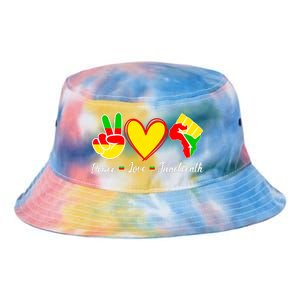 Peace Love Juneteenth Black Pride Freedom Independence Gift African Pride Tie Dye Newport Bucket Hat