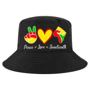 Peace Love Juneteenth Black Pride Freedom Independence Gift African Pride Cool Comfort Performance Bucket Hat