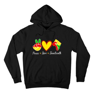 Peace Love Juneteenth Black Pride Freedom Independence Gift African Pride Hoodie