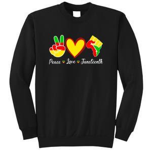 Peace Love Juneteenth Black Pride Freedom Independence Gift African Pride Sweatshirt