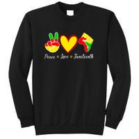 Peace Love Juneteenth Black Pride Freedom Independence Gift African Pride Sweatshirt