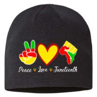 Peace Love Juneteenth Black Pride Freedom Independence Gift African Pride Sustainable Beanie