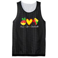 Peace Love Juneteenth Black Pride Freedom Independence Gift African Pride Mesh Reversible Basketball Jersey Tank