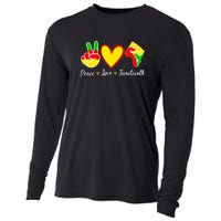 Peace Love Juneteenth Black Pride Freedom Independence Gift African Pride Cooling Performance Long Sleeve Crew