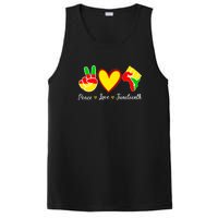 Peace Love Juneteenth Black Pride Freedom Independence Gift African Pride PosiCharge Competitor Tank