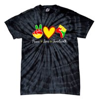 Peace Love Juneteenth Black Pride Freedom Independence Gift African Pride Tie-Dye T-Shirt